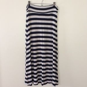Julie's Closet Maternity Striped Maxi Skirt Sz M